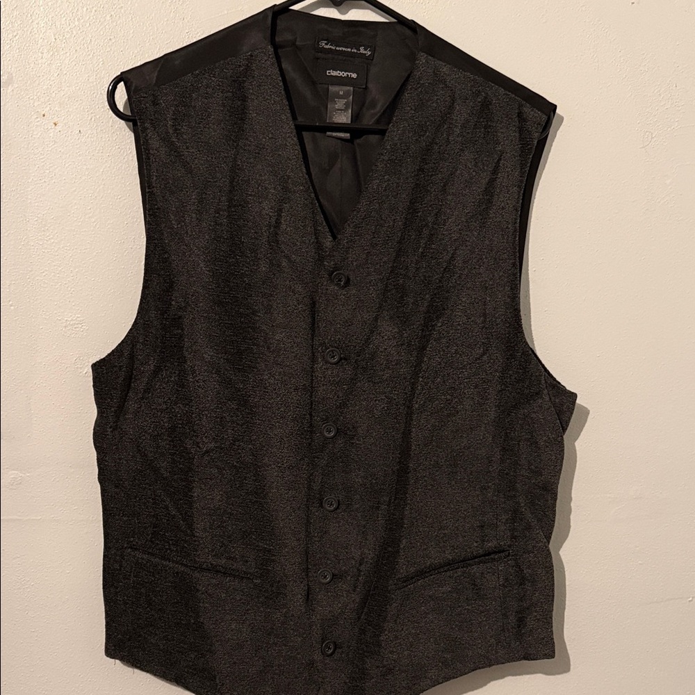 Claiborne Charcoal Button-Up Vest